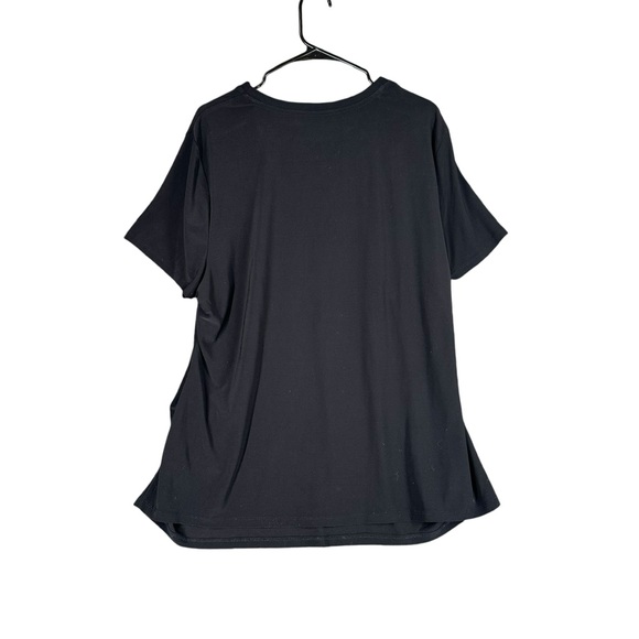 Anne Klein Women’s 3X Black T Shirt Ruched Sides Basic Short Sleeve Capsule - Picture 2 of 12